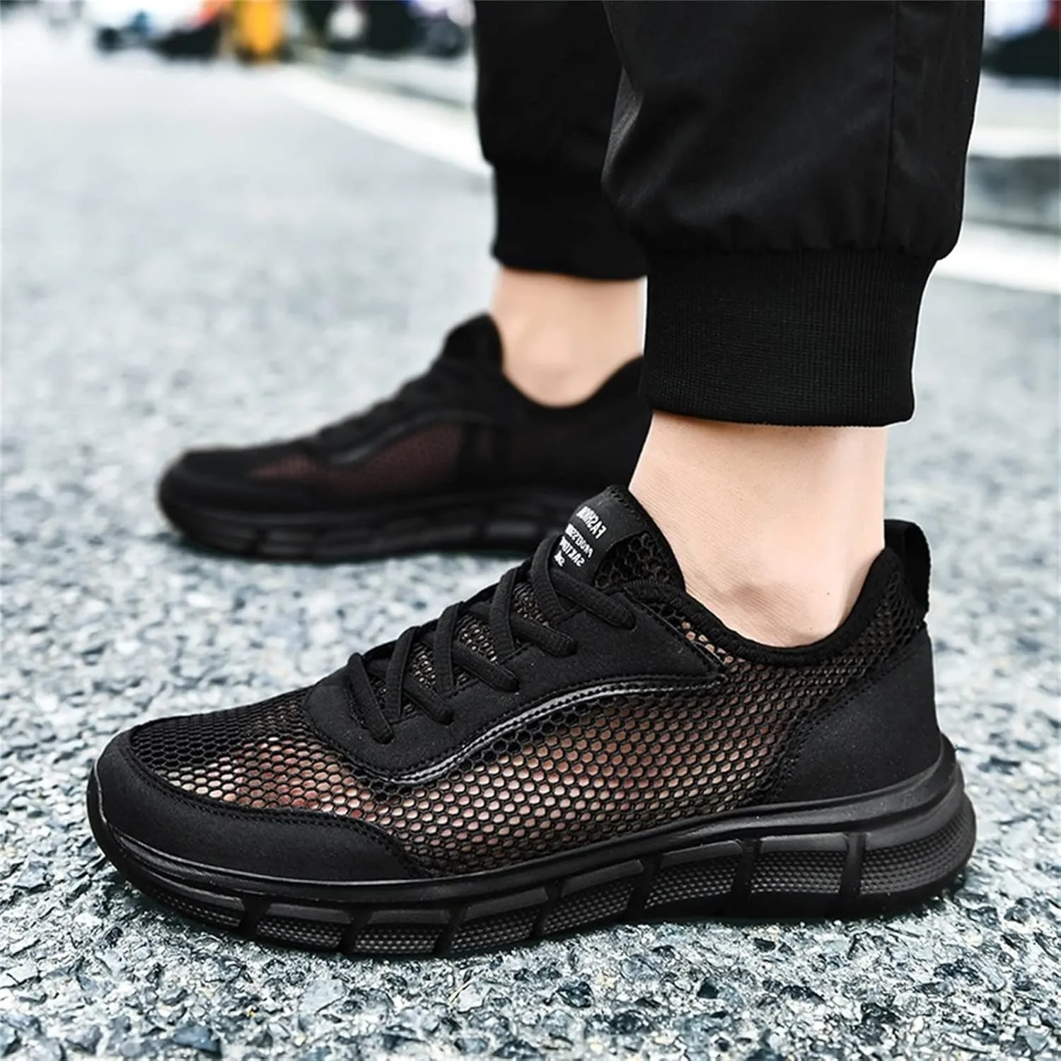 Men's Lightweight Non Slip Barefoot Shoes Comfortable Breathable Lace Up Sneaker Arch Support Plantar Fasciitis