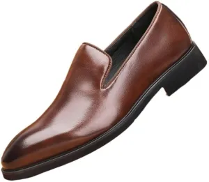 Men's Oxford Shoes Classic Leather Loafers with Business Casual Style Anti-Slip and wear-Resistant Design