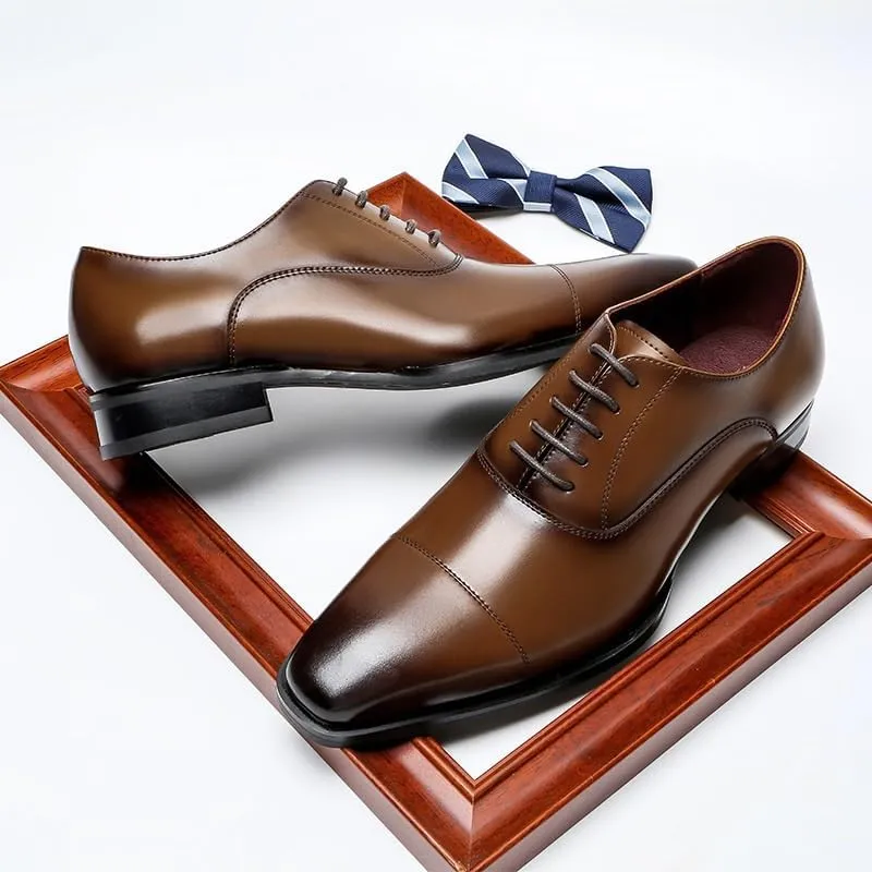 Men's Plus Size Wingtip Dress Shoes Casual Business Oxford Shoe for Men Classic Leather Loafers