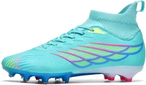 Men's Soccer Cleats Football Cleats for Mens Big Boys High-Top Non-Slip Spikes Shoes for Youth Professional Training Turf Indoor Outdoor Sneaker