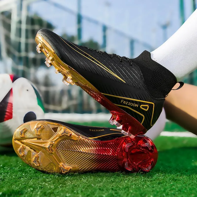 Men's Soccer Cleats Football Cleats for Mens Big Boys High-Top Non-Slip Spikes Shoes for Youth Professional Training Turf Indoor Outdoor Sneaker