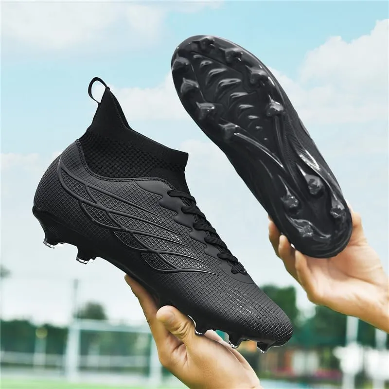 Men's Soccer Cleats Football Cleats for Mens Big Boys High-Top Non-Slip Spikes Shoes for Youth Professional Training Turf Indoor Outdoor Sneaker