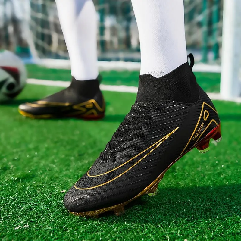 Men's Soccer Cleats Football Cleats for Mens Big Boys High-Top Non-Slip Spikes Shoes for Youth Professional Training Turf Indoor Outdoor Sneaker