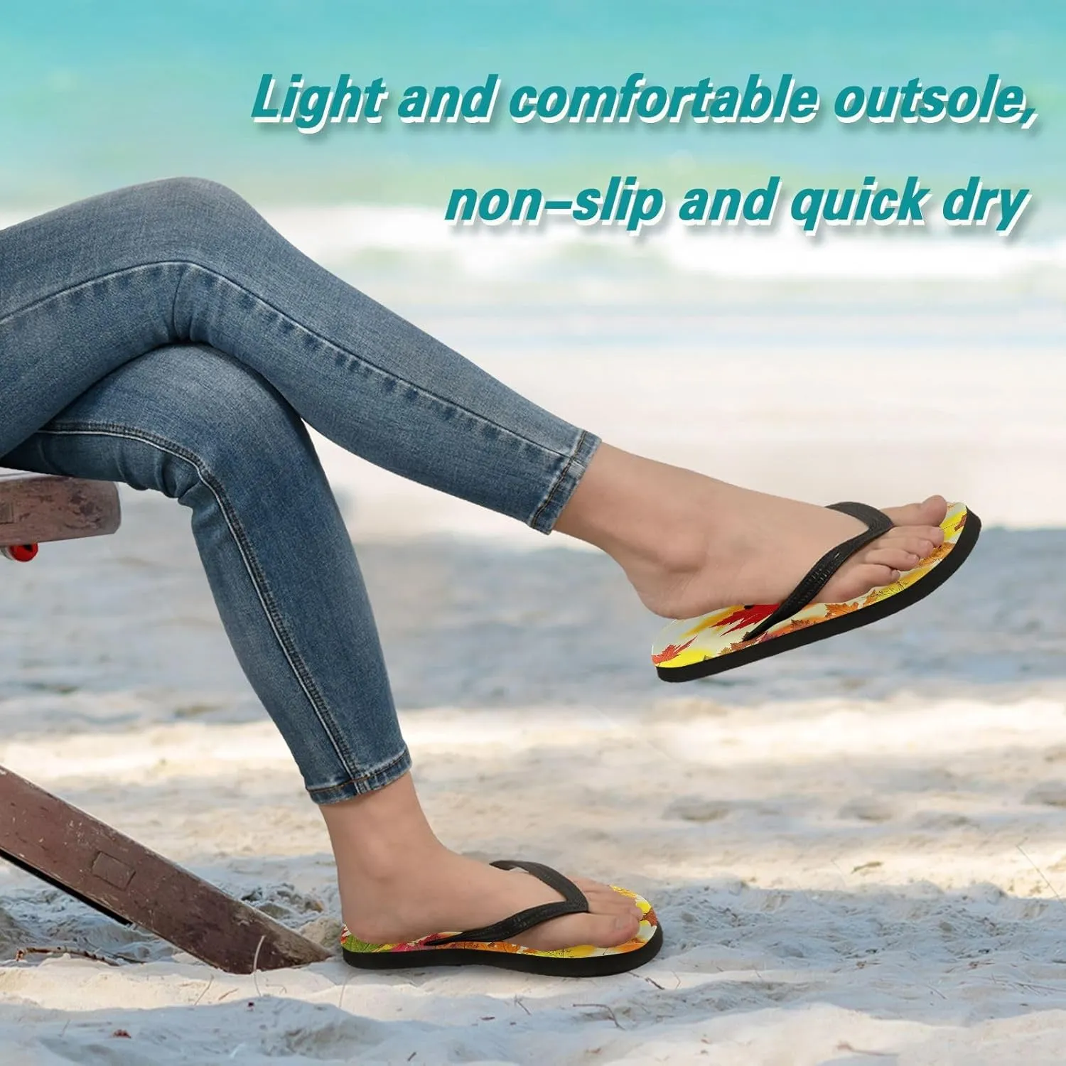 MNSRUU EVA Rubber Flip Flops for Men & Women,Unisex Sandals Soft Cushion Footbed Comfort flip-flops