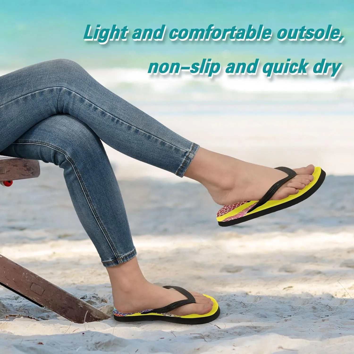 MNSRUU EVA Rubber Flip Flops for Men & Women,Unisex Sandals Soft Cushion Footbed Comfort flip-flops