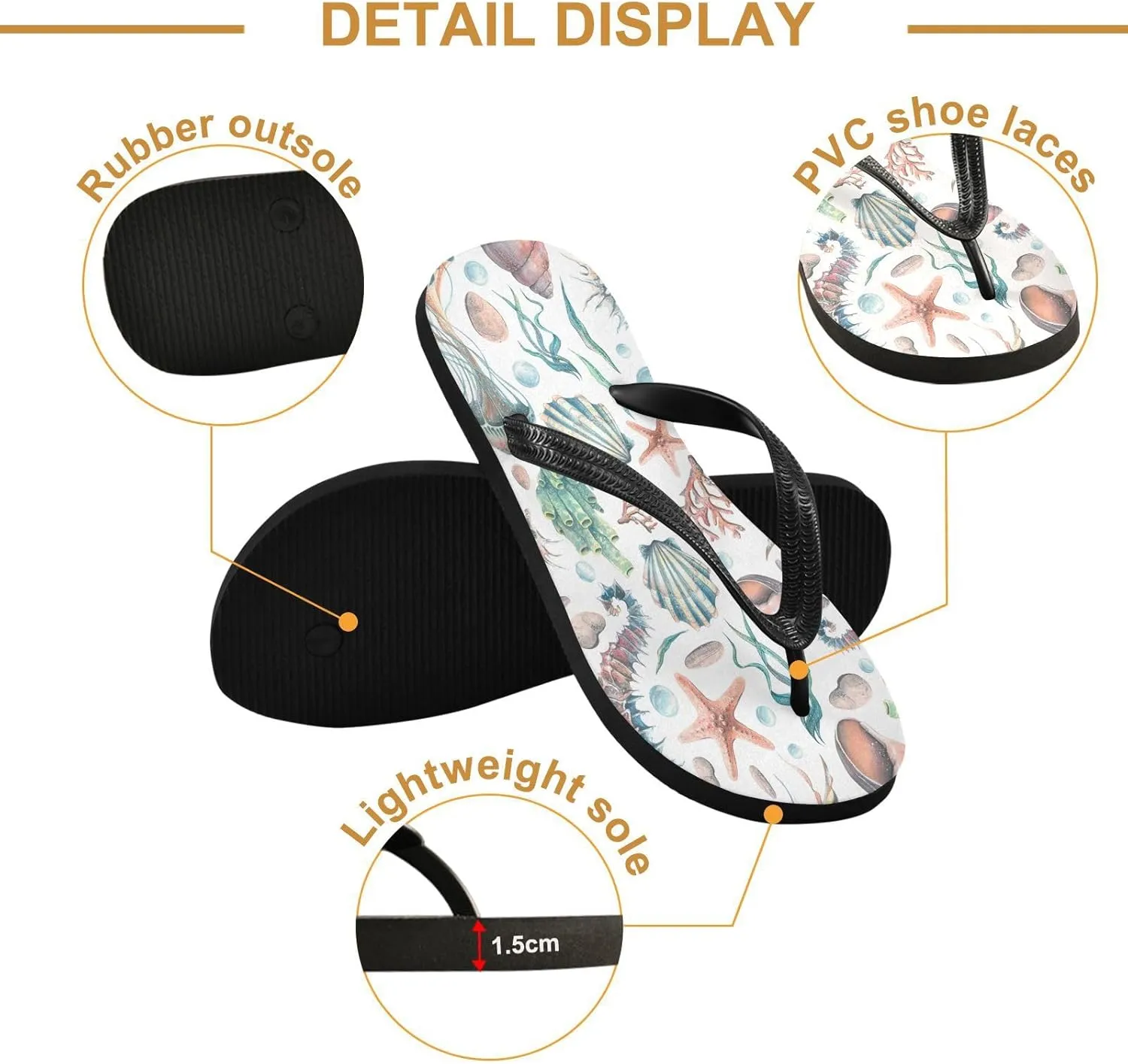 MNSRUU EVA Rubber Flip Flops for Men & Women,Unisex Sandals Soft Cushion Footbed Comfort flip-flops