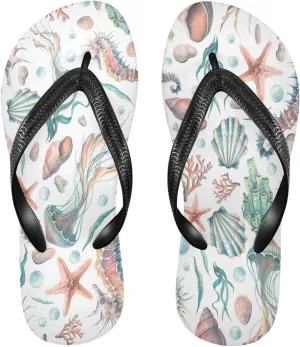 MNSRUU EVA Rubber Flip Flops for Men & Women,Unisex Sandals Soft Cushion Footbed Comfort flip-flops