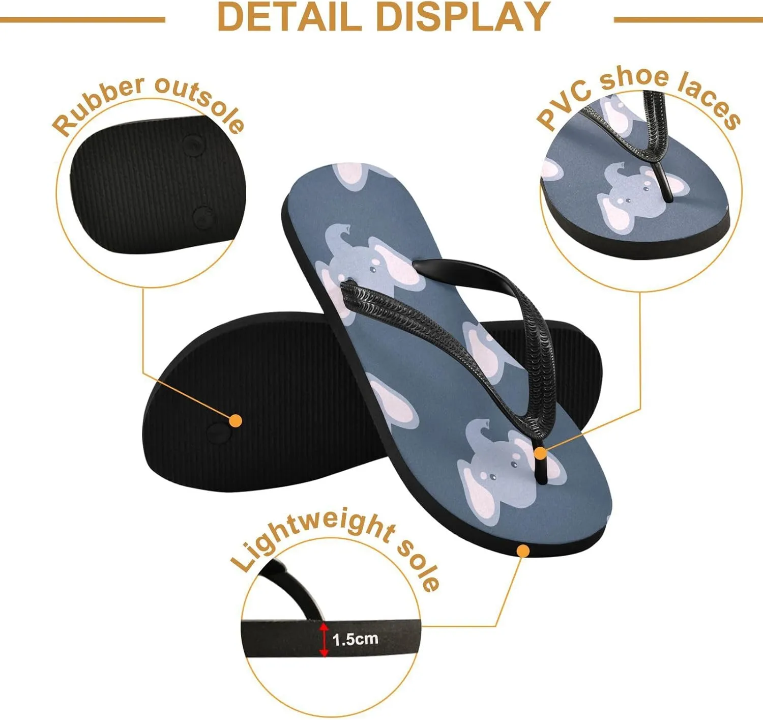 MNSRUU EVA Rubber Flip Flops for Men & Women,Unisex Sandals Soft Cushion Footbed Comfort flip-flops
