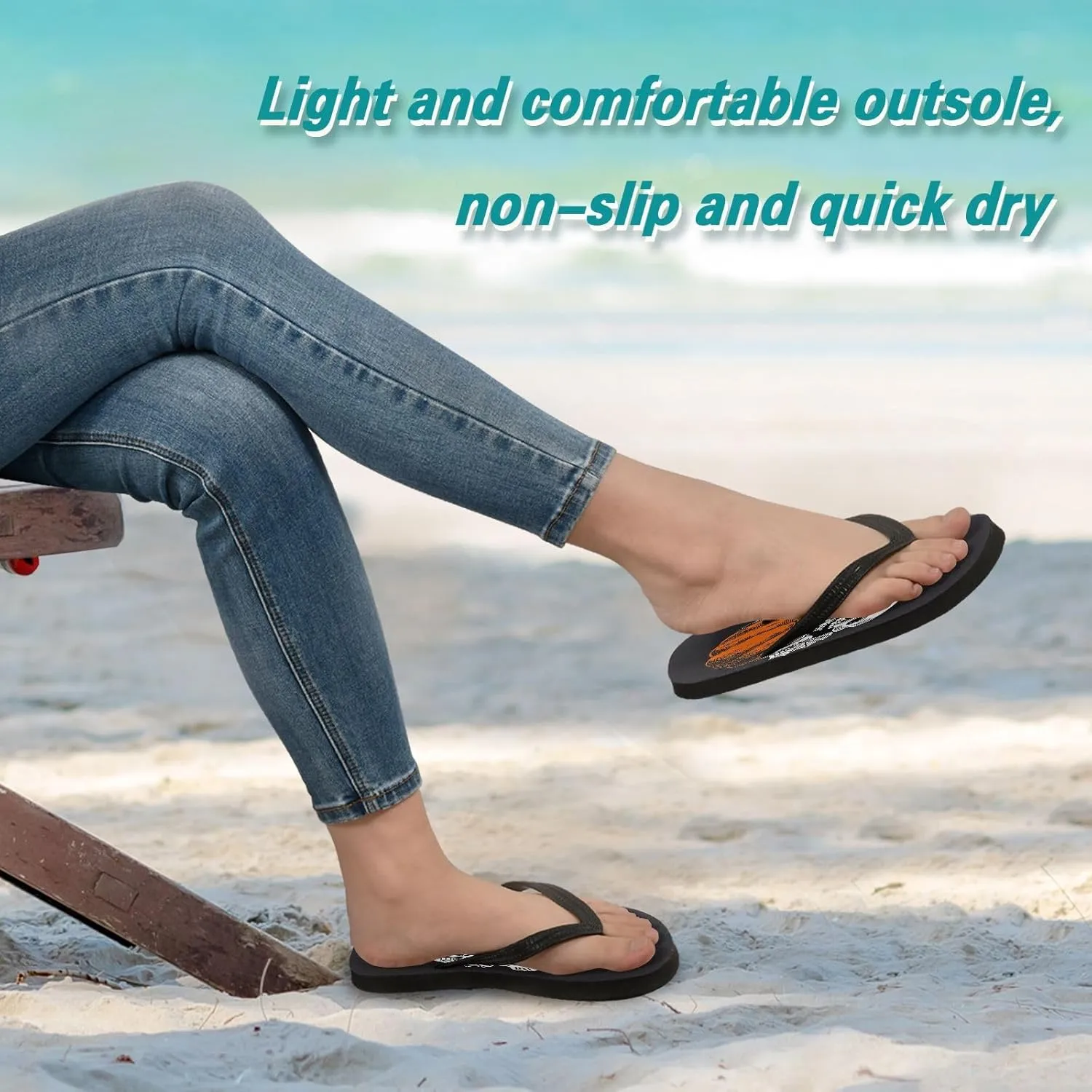 MNSRUU EVA Rubber Flip Flops for Men & Women,Unisex Sandals Soft Cushion Footbed Comfort flip-flops