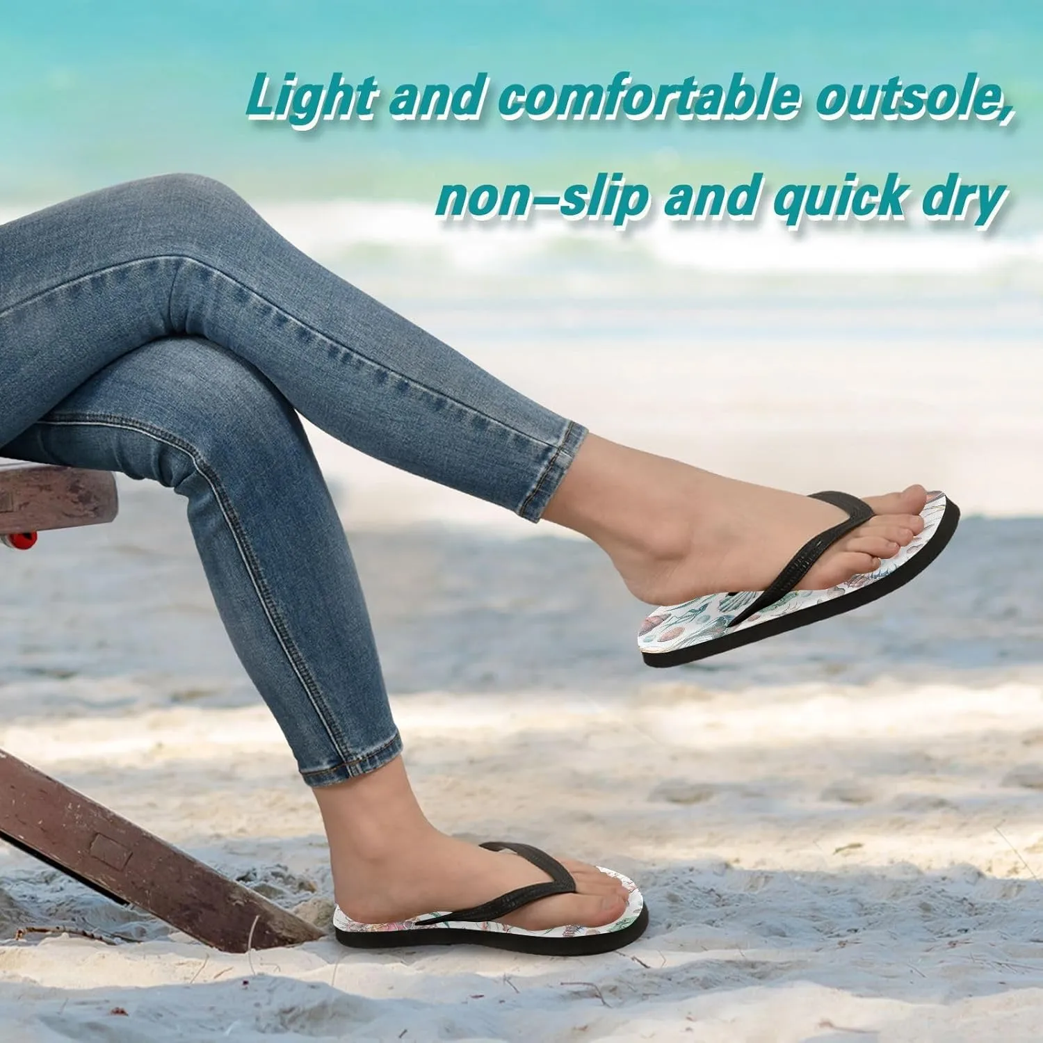 MNSRUU EVA Rubber Flip Flops for Men & Women,Unisex Sandals Soft Cushion Footbed Comfort flip-flops