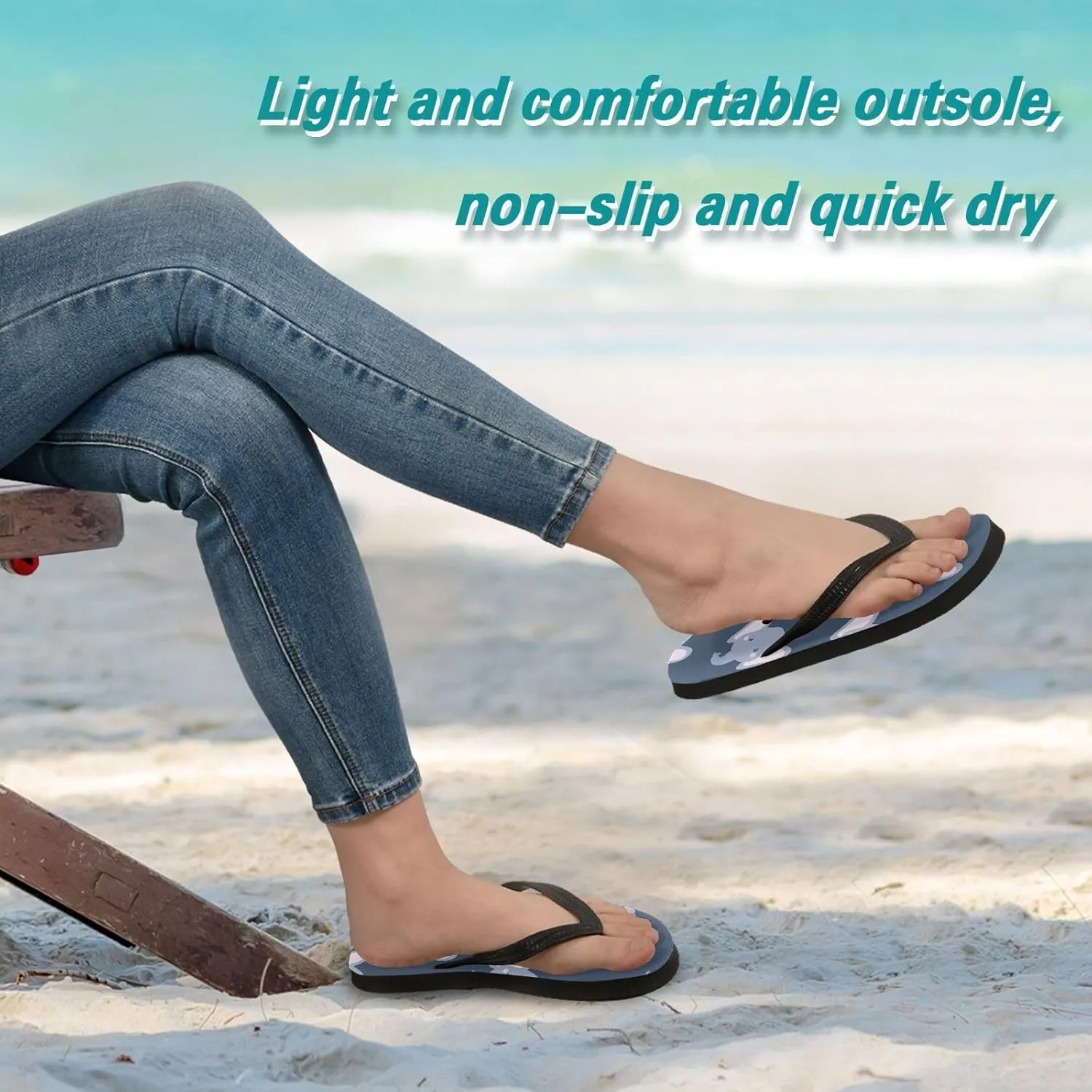 MNSRUU EVA Rubber Flip Flops for Men & Women,Unisex Sandals Soft Cushion Footbed Comfort flip-flops