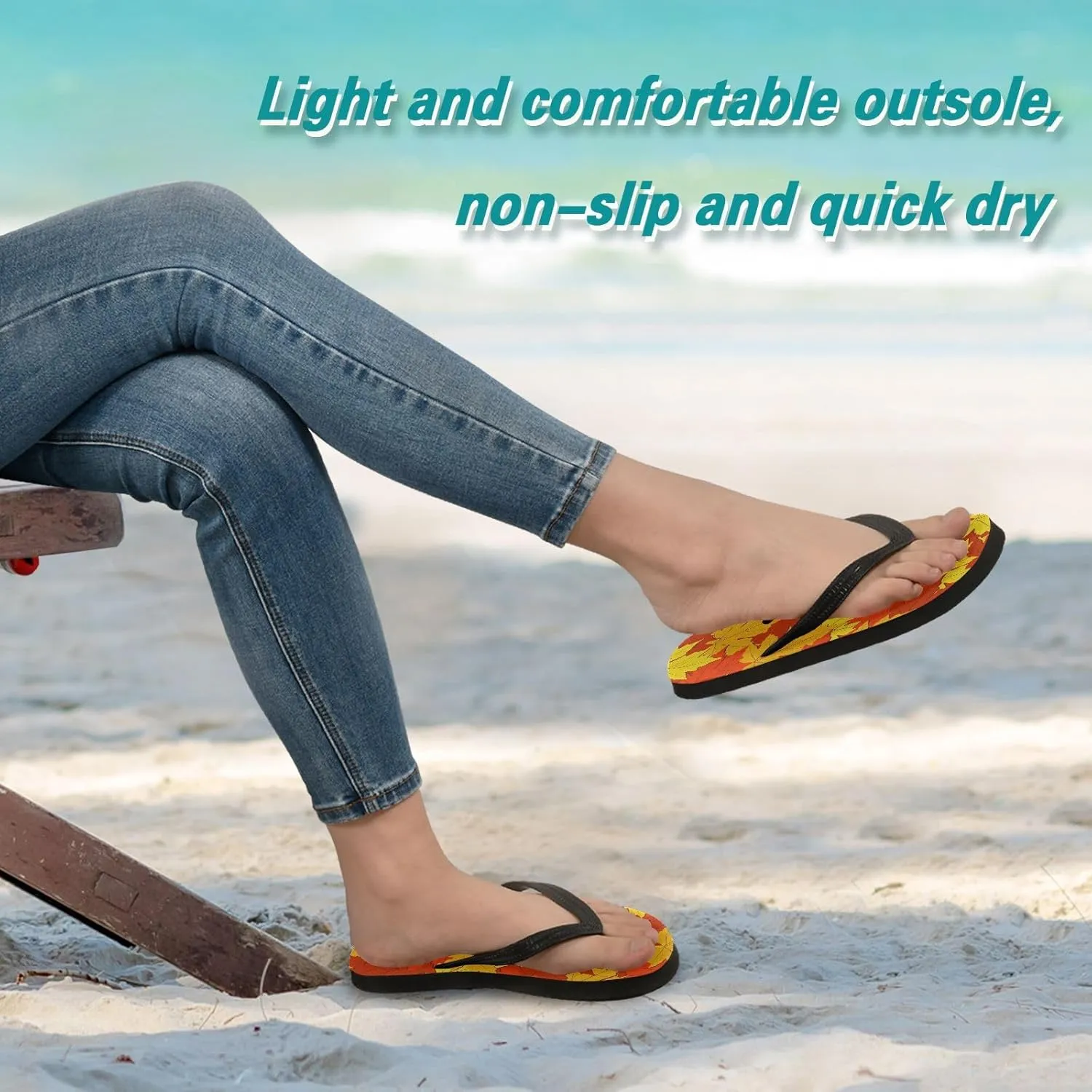 MNSRUU EVA Rubber Flip Flops for Men & Women,Unisex Sandals Soft Cushion Footbed Comfort flip-flops