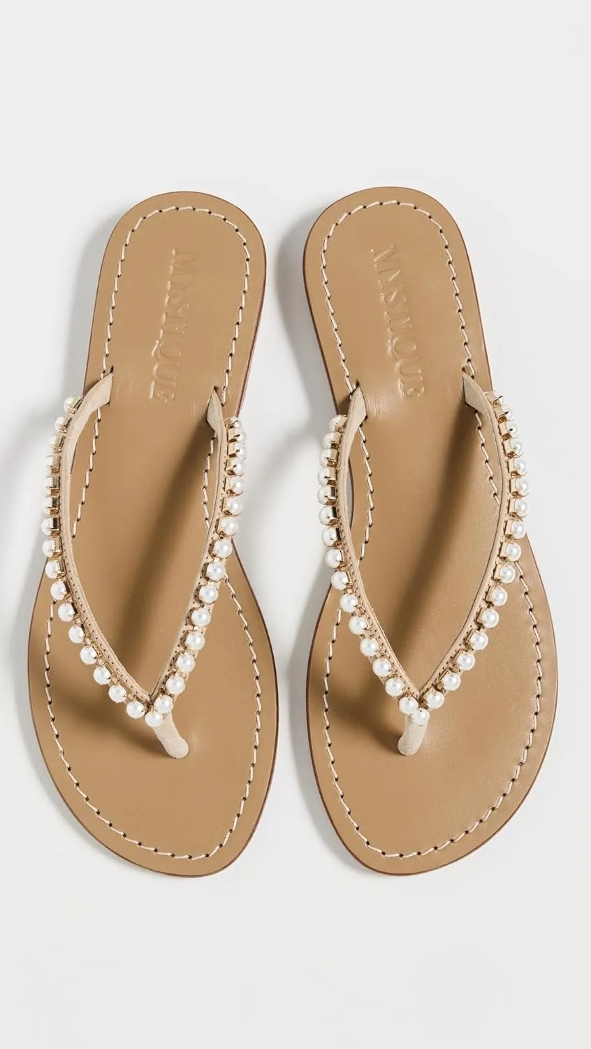 Mystique Women's Leather Flip Flops