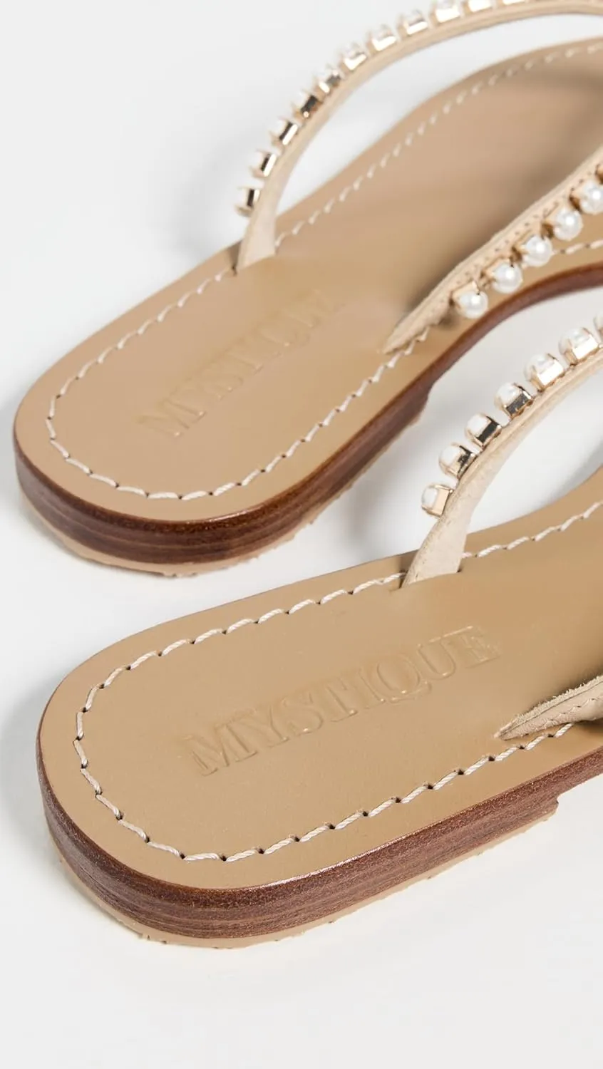 Mystique Women's Leather Flip Flops