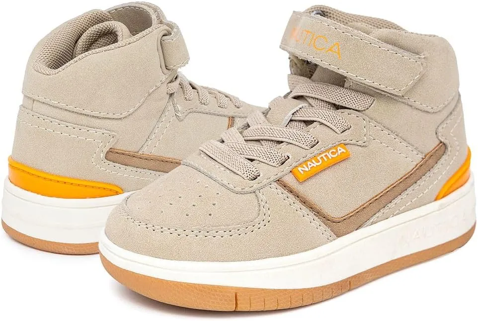 Nautica Kids High Top Basketball Sneakers  Toddler/Little Kid Fashion Boots, Comfortable Athletic Walking Shoes for Boys and Girls