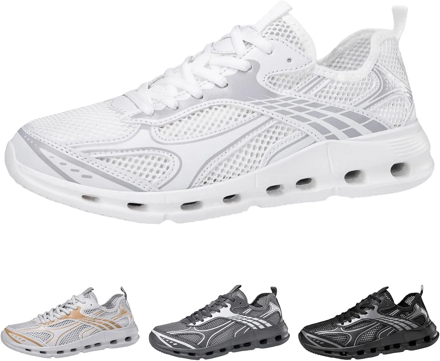 Non Slip Work Sport Shoes for Men Comfortable Lightweight Casual Walking Shoe Arch Support Sports Shoes for Men