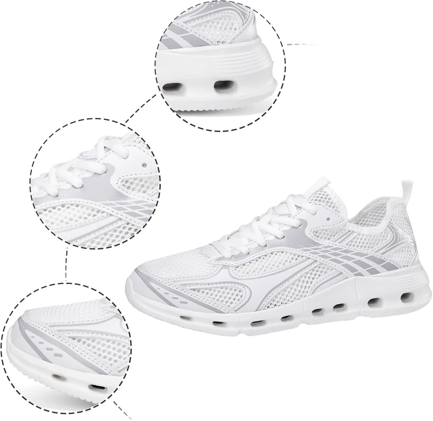 Non Slip Work Sport Shoes for Men Comfortable Lightweight Casual Walking Shoe Arch Support Sports Shoes for Men