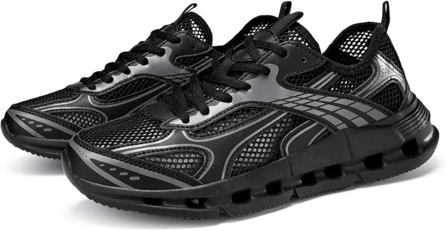 Non Slip Work Sport Shoes for Men Comfortable Lightweight Casual Walking Shoe Arch Support Sports Shoes for Men