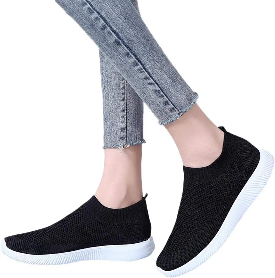 Plantar Fasciitis Walking Shoes Women Slip Ons Tenis Antideslizante para Mujer De Trabajo Shoes for Women Sneakers Slip On Sneakers for Women Fashion Platform White Comfy Black Shoes for Women Dressy