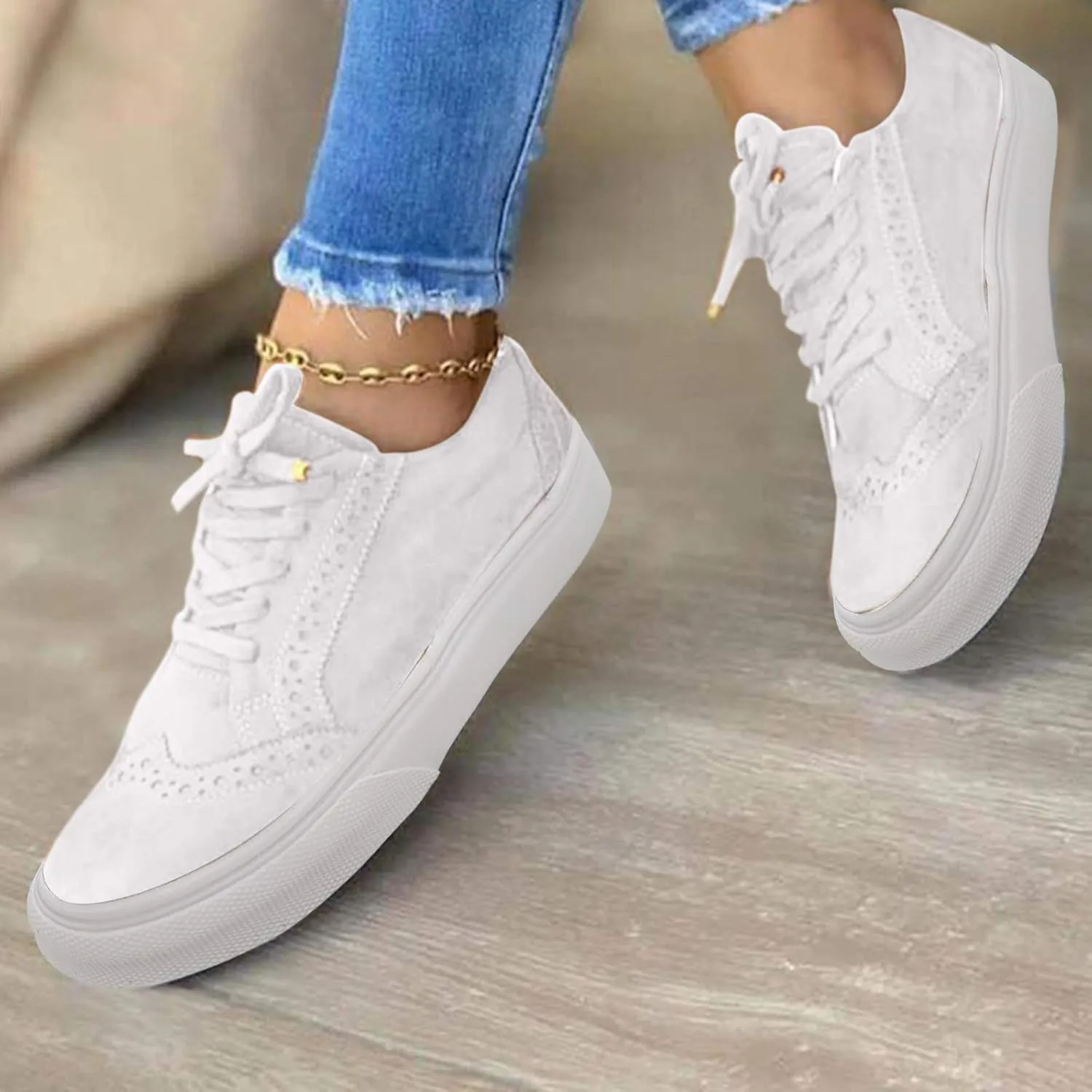 Platform Sneakers for Women Wide Width Slip On Walking Shoes with Arch Support Women Slip On Shoes Wide Feet Women's Fashion Sneakers Red Zapatos Sin Cordones para Mujer Verde Militar