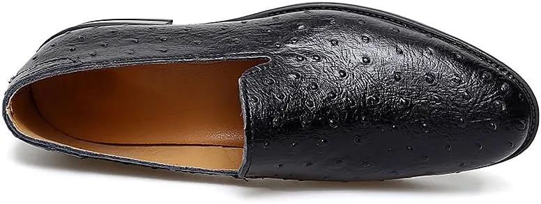 Santimon Men's Classic Leather Loafers Slip-On Formal Dress Shoes Casual Wedding Tuxedo Shoes for Men
