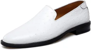 Santimon Men's Classic Leather Loafers Slip-On Formal Dress Shoes Casual Wedding Tuxedo Shoes for Men