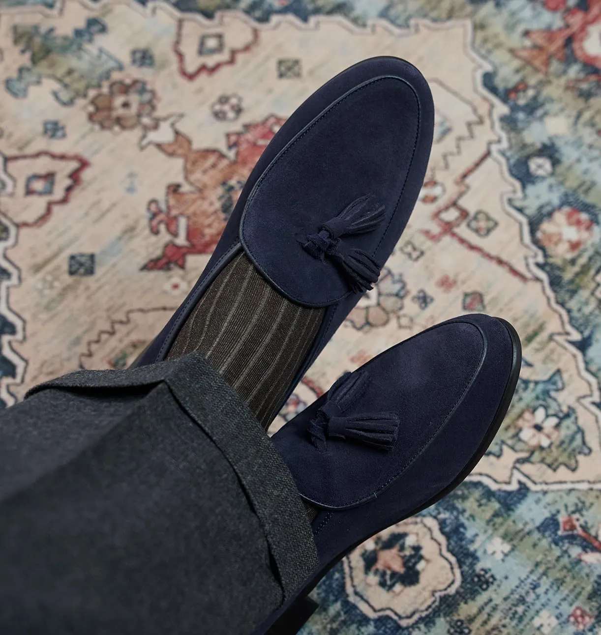 Santimon Men's Loafers Dress Formal Slip-Ons Tassel Loafers Shoes Fashion Casual Business Penny Loafer