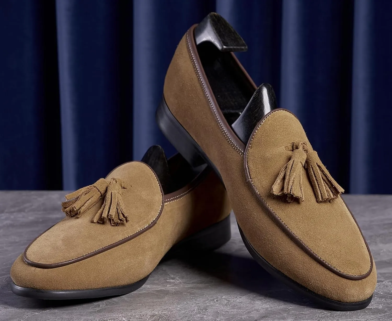 Santimon Men's Loafers Dress Formal Slip-Ons Tassel Loafers Shoes Fashion Casual Business Penny Loafer