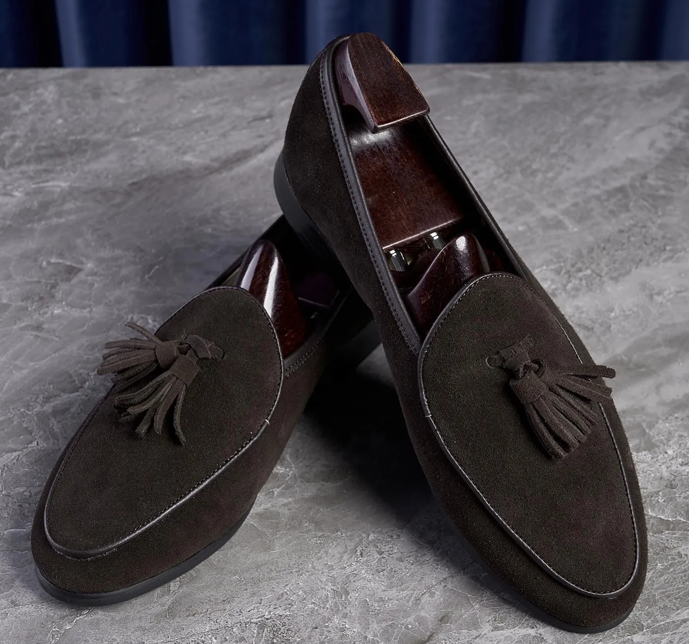 Santimon Men's Loafers Dress Formal Slip-Ons Tassel Loafers Shoes Fashion Casual Business Penny Loafer
