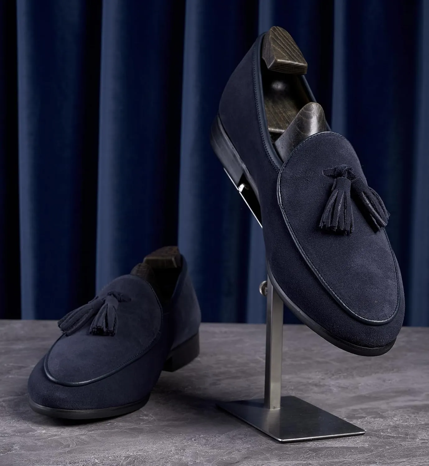 Santimon Men's Loafers Dress Formal Slip-Ons Tassel Loafers Shoes Fashion Casual Business Penny Loafer