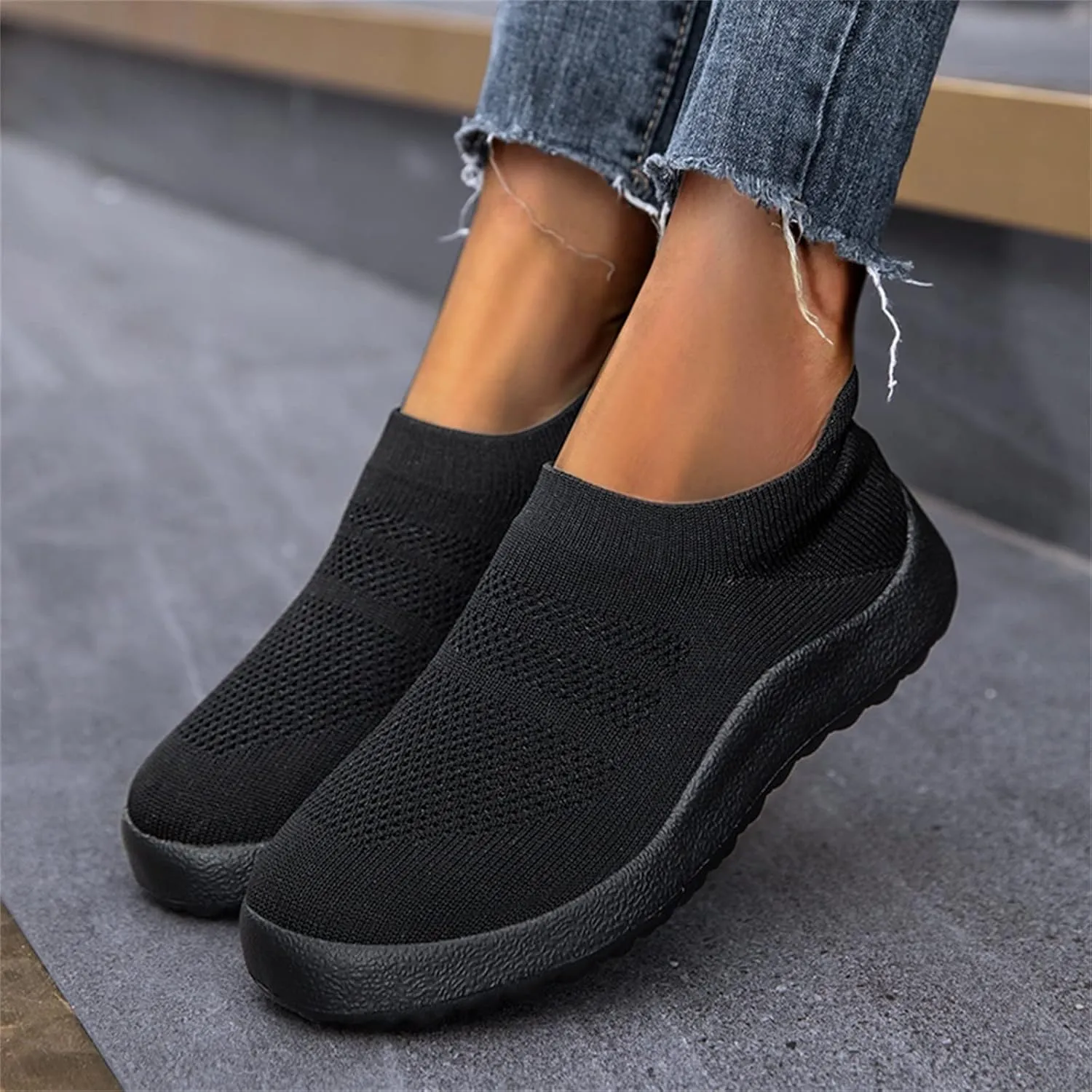 SBGMoSJ 7.5 Wide Width High Top Women Sneakers Zapatos Antiderrapantes para Mujeres Black Shoes Women Casual Comfort Womens Sneakers Size 8 Black Zapatos para Entrenar Mujer Gym