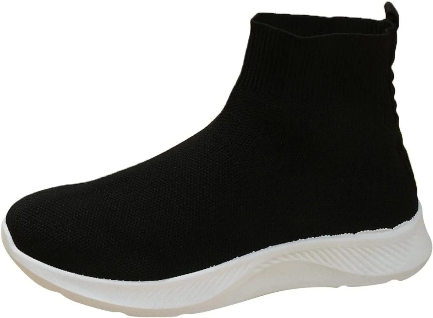 SBGMoSJ Platform Sneakers for Women Fashion 2 Inch High Black Flats Orthopedic Shoes Women Women Running Shoes White Bowling Shoes Women Size 9 Slip On Tennis Shoes for Women Size 8.5 Wide
