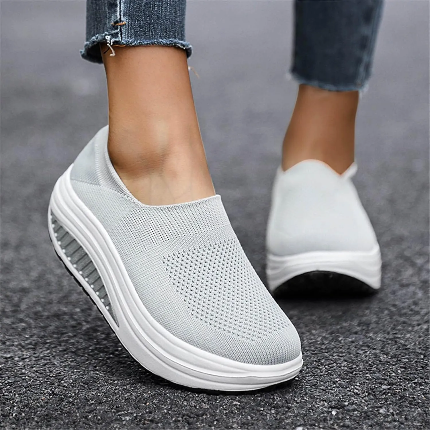 SBGMoSJ Womens High Top Sneakers Comfy Open Toe Flats Shoes Women Dressy Cute Womens Casual Slip On Shoes Size 10 Sneakers for Women Wide Width 2023 Women Orthopedic Sneakers