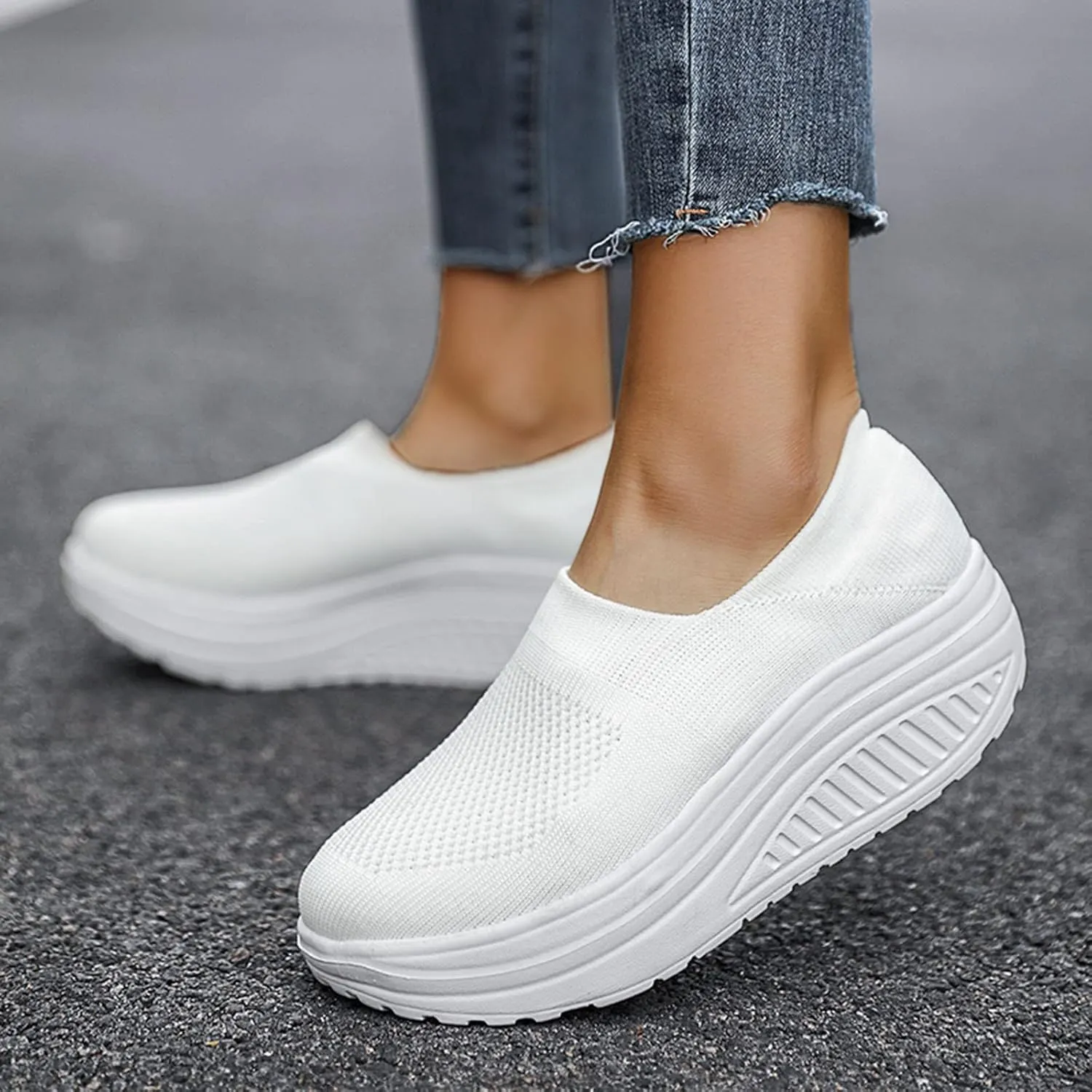 SBGMoSJ Womens High Top Sneakers Comfy Open Toe Flats Shoes Women Dressy Cute Womens Casual Slip On Shoes Size 10 Sneakers for Women Wide Width 2023 Women Orthopedic Sneakers