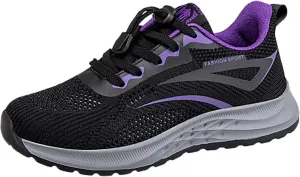 SBGMoSJ Womens Trail Running Shoes Wide Cute Black Sneakers for Women Extra Wide Slip On Shoes for Women Plantar Fasciitis Shoes Women Slip Ons Wide Tenis OrtopéDicos para Mujeres