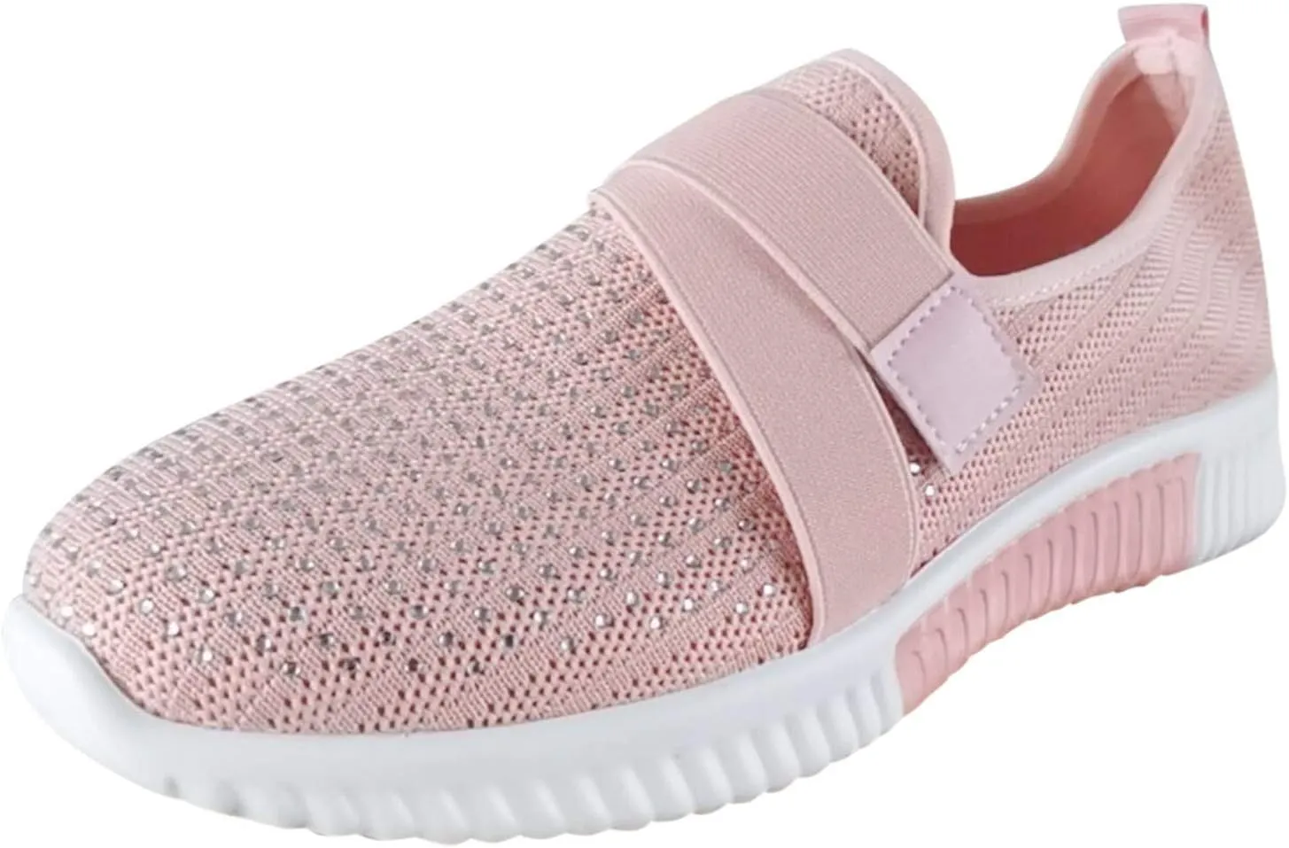 SBGMoSJ Womens White Sneakers Casual Women's Fashion Sneakers Black Sneakers for Women Fashion Comfortable Women's Sneakers Size 8 Slip On Zapato Ortopedico para Mujer Negro
