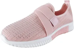 SBGMoSJ Womens White Sneakers Casual Women's Fashion Sneakers Black Sneakers for Women Fashion Comfortable Women's Sneakers Size 8 Slip On Zapato Ortopedico para Mujer Negro