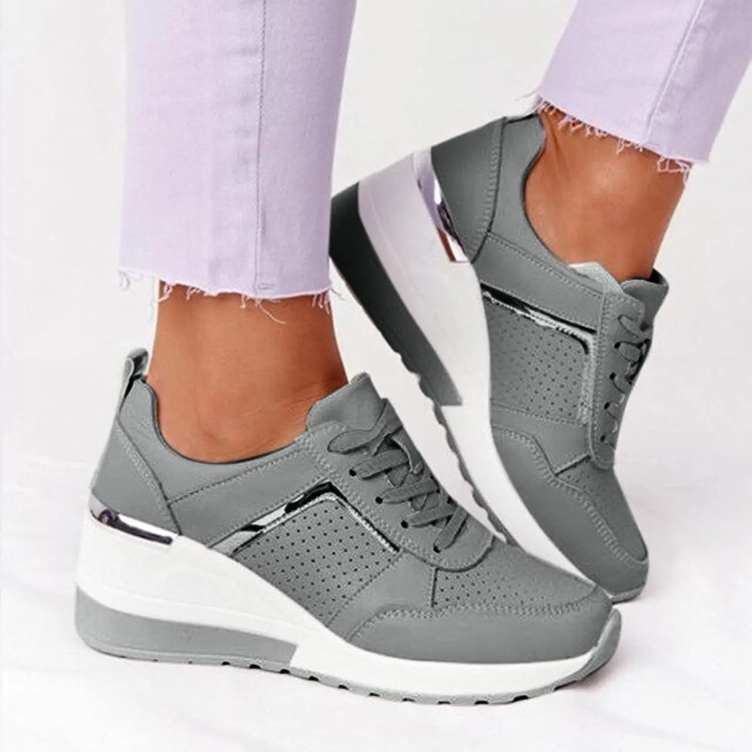 SBGMoSJ Womens Wide Casual Shoes Zapatos para Mujer CóModos Tenis Womens White Leather Slip On Sneakers Womens Shoes Sneakers Wide Toe Box Comfy Open Toe Flats Shoes Women Dressy Cute