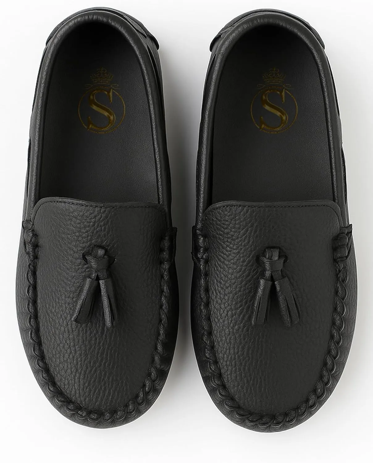 SIRRI Boys Tassel Loafers - Classic Moccasin Flat Shoes for Wedding, Communion & Casual Wear