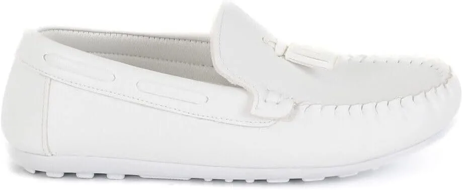 SIRRI Boys Tassel Loafers - Classic Moccasin Flat Shoes for Wedding, Communion & Casual Wear