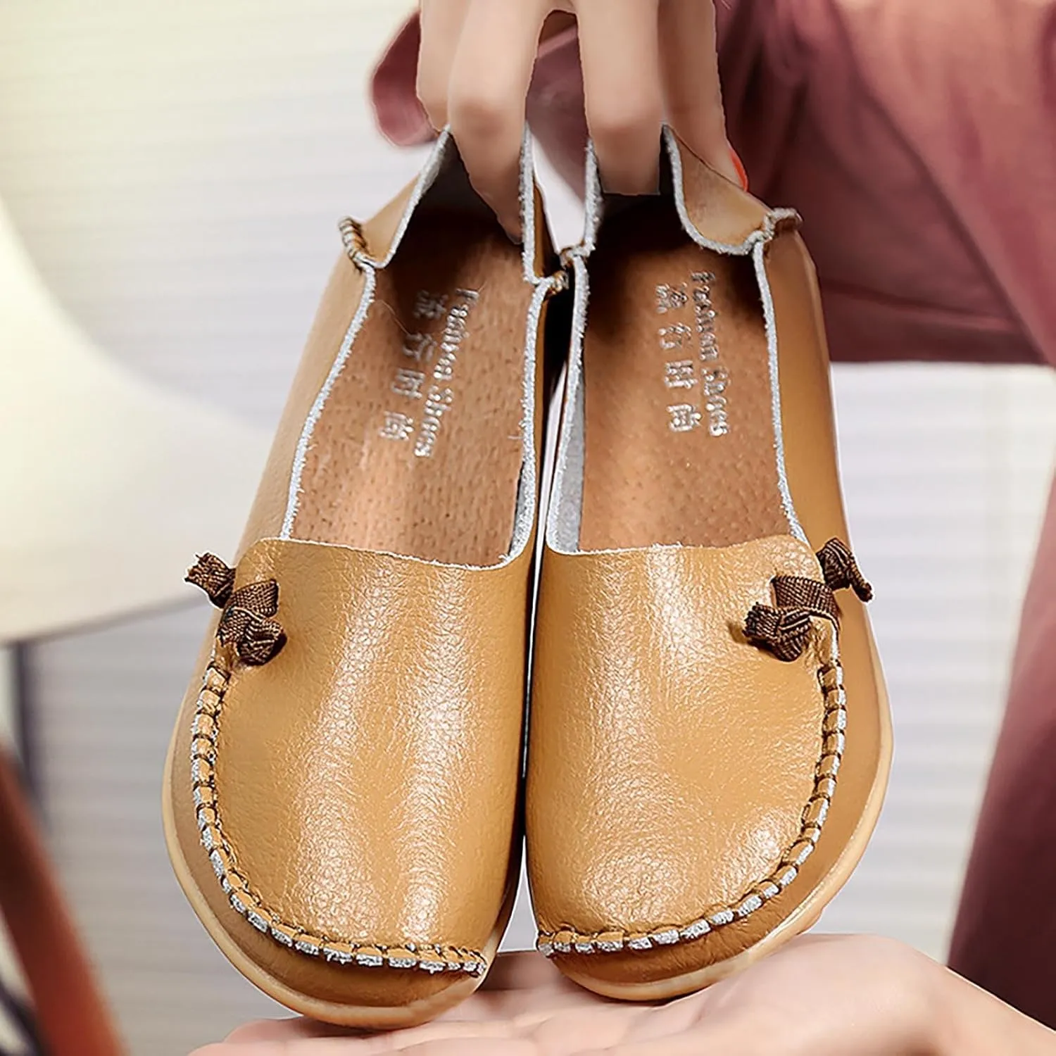 Slip On Shoes Women Women's Sneakers in White in Wide Width Loafers for Women 2024 Flat Heel Closed Toe Christmas Shoes Men Round Toe Flats Comfortable