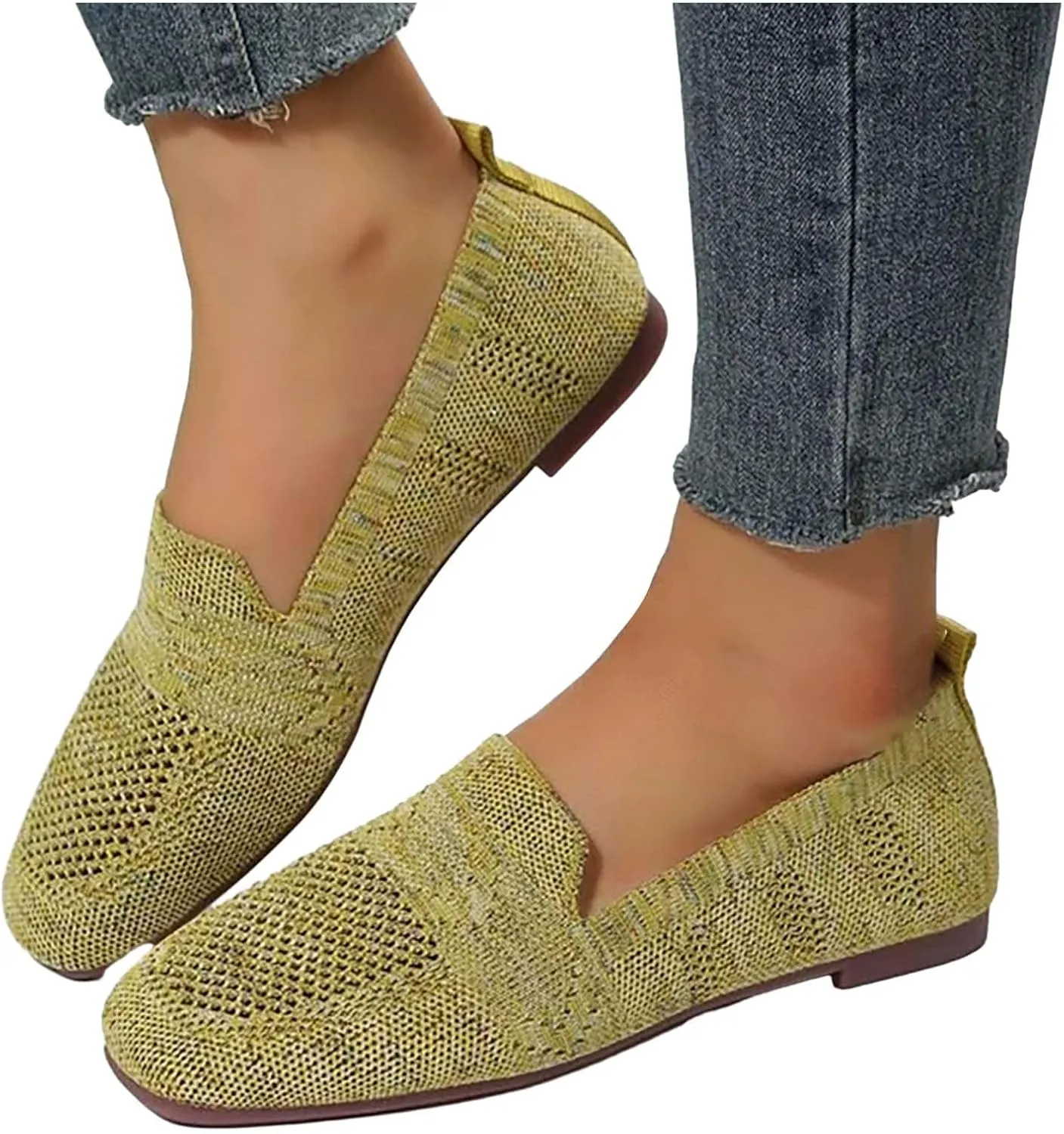 Slip On Shoes Women Women's Sneakers in White in Wide Width Loafers for Women 2024 Flat Heel Closed Toe Christmas Shoes Men Round Toe Flats Comfortable