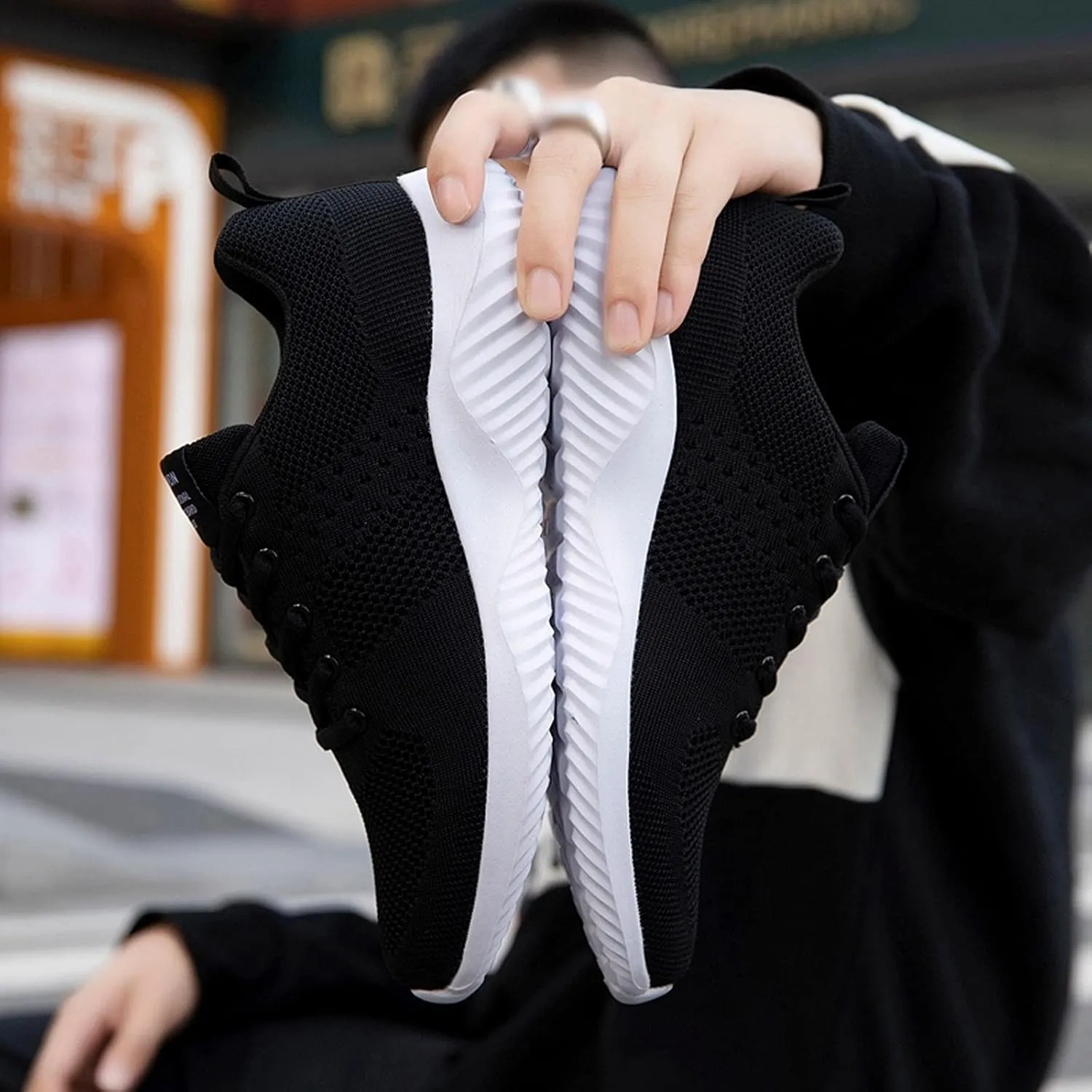 Soft Sport Shoes Bottom Breathable Men Fashion Casual Lace-Up Mesh Men's Sneaker Socks for Men Mens Dress Shoes Men Shoes