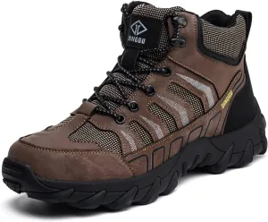 Steel Toe Work Boots for Men Safety Men's Work Boots，Comfortable Industrial & Construction Boots Slip Resistant Composite Toe Boots