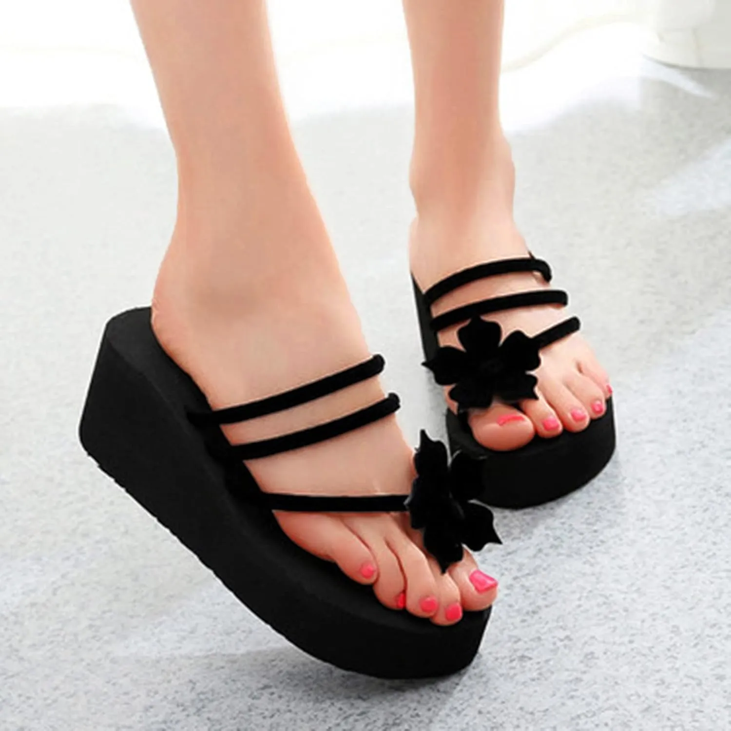 Walking Sandals for Women Comfortable Beach Thong Sandals with Arch Support Non Slip Versatile Slippers