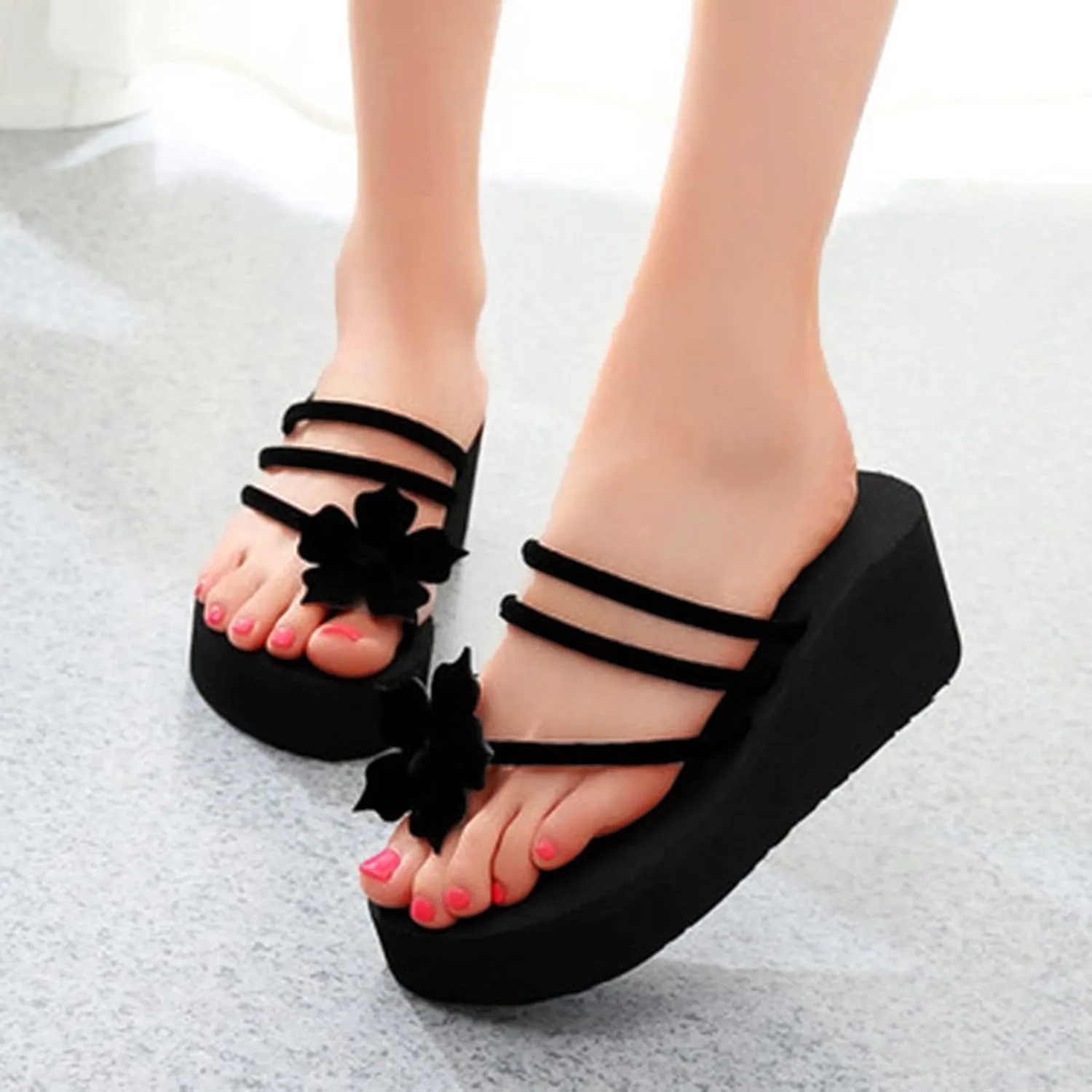 Walking Sandals for Women Comfortable Beach Thong Sandals with Arch Support Non Slip Versatile Slippers