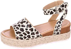 Walking Sandals Women, Beach Sandals for Women Casual Summer Espadrille Wedge Sandals Platform Sandals