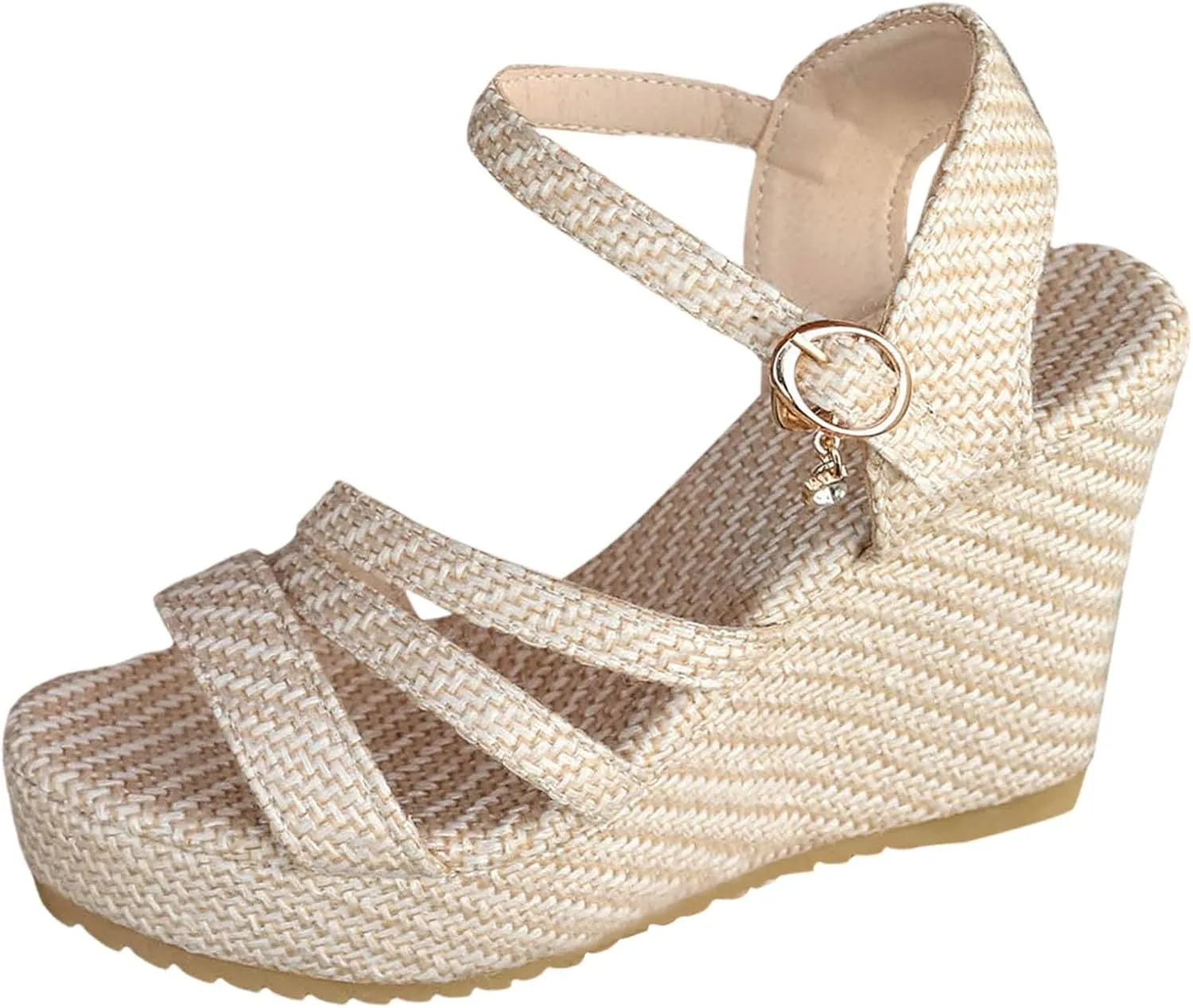 Wedge Sandals Open Toe Wedge Sandals for Women Hiking Sandals Women's Casual Platform Open Toe Wedge Sandal