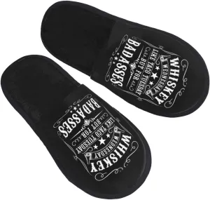 Whiskey Wednesday Like Tago Tuesday But For Badasses Slippers Winter Indoor and Outdoor Slipper Warm Cozy Soft Lightweight House Shoes Fuzzy Slip-On Slipper Large