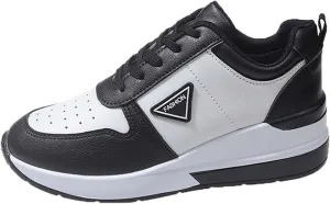White Leather Sneakers for Women Womens Casual Shoes Women's White Fashion Sneakers Comfort Cute Casual Slip On Lightweight Black Loafers Women Platform Men's Sneakers
